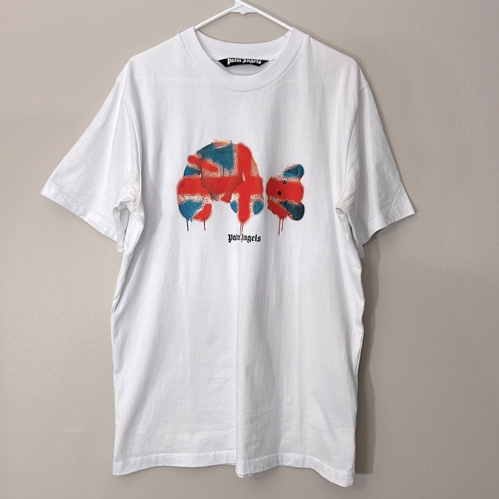 Palm Angels Flag Bear T-Shirt - White - XL